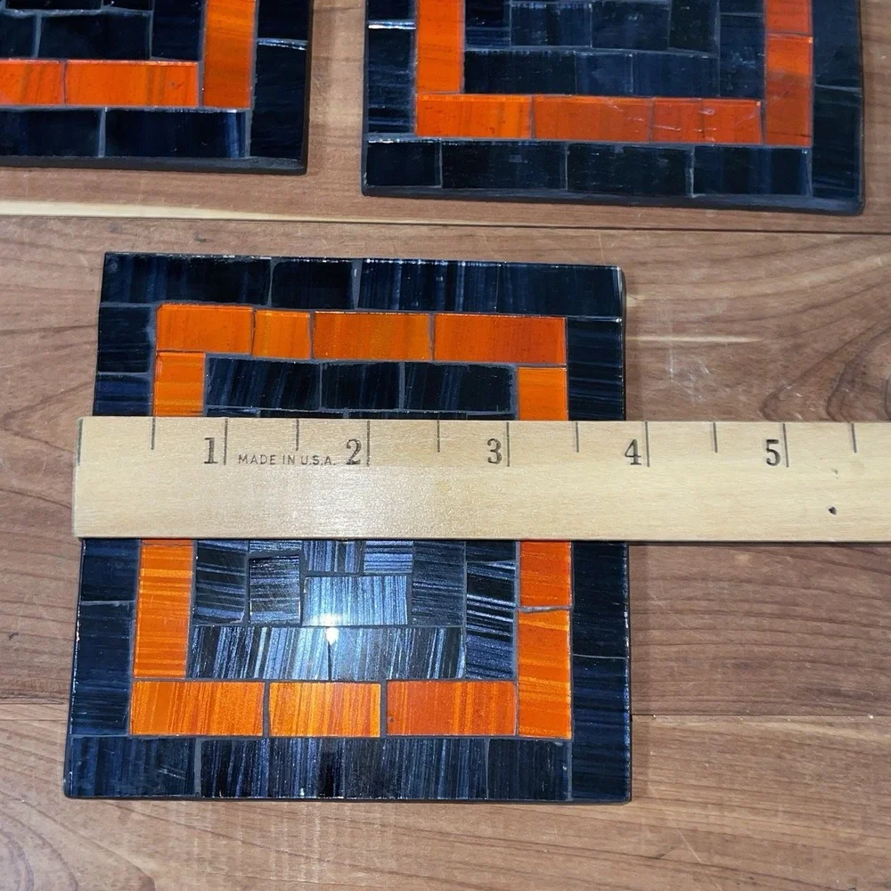 Set of 4 square coasters-Iridescent 4